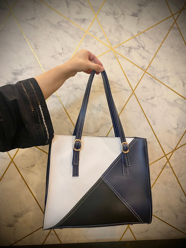 TriLuxe Colorblock Tote mahyal's.com