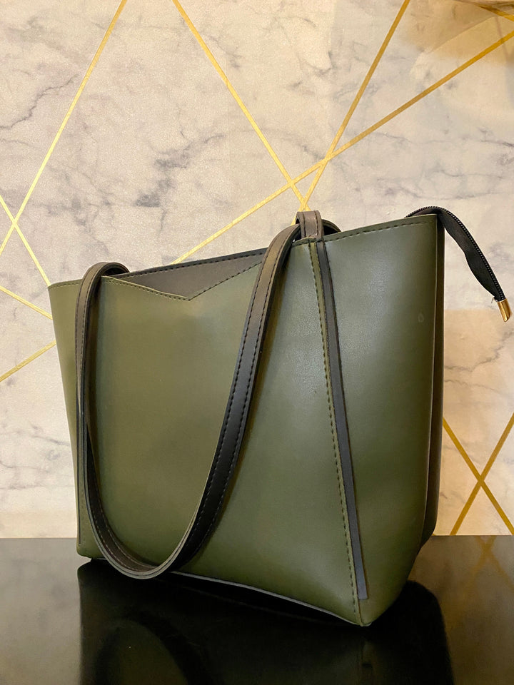Universa Luxe Tote – Olive Bloom mahyal's.com