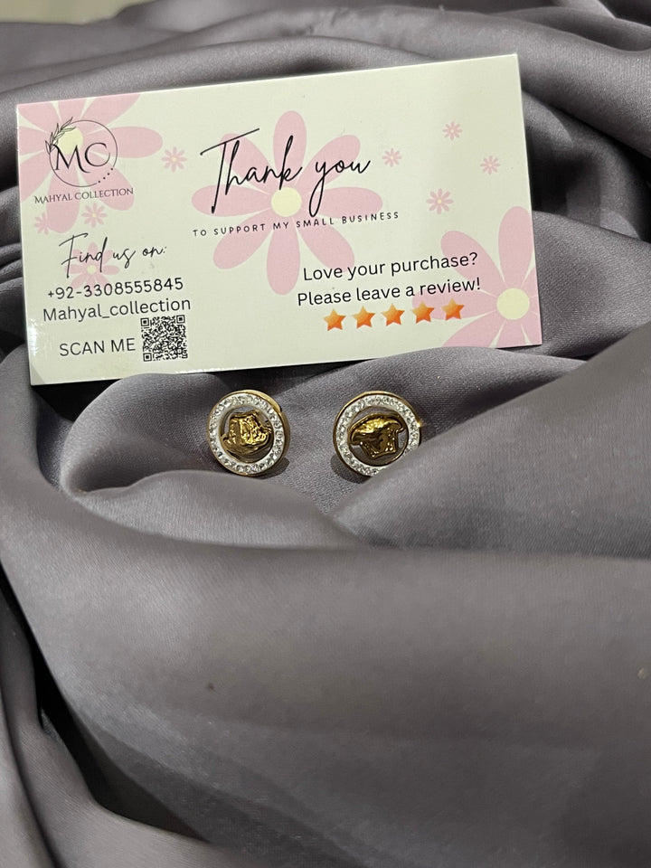 Versace Golden Majesty Studs mahyal's