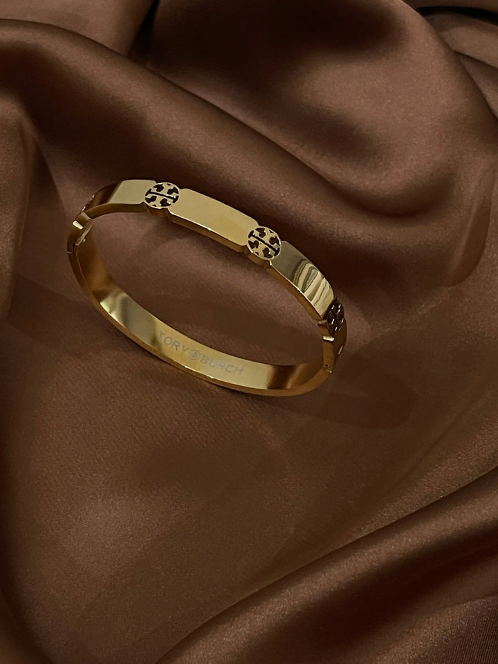 Luxe Emblem Stainless Steel Bangle mahyal's