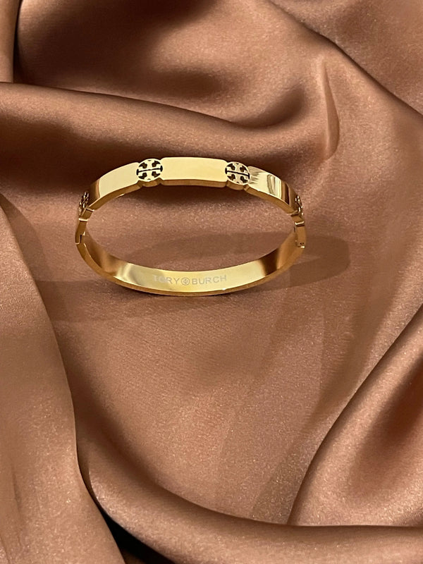 Luxe Emblem Stainless Steel Bangle mahyal's