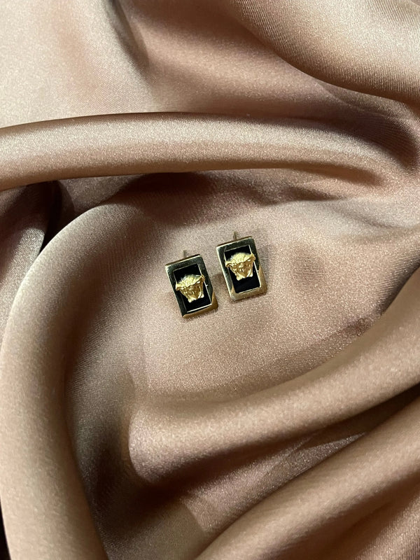 Versace Obsidian Royale Studs mahyal's