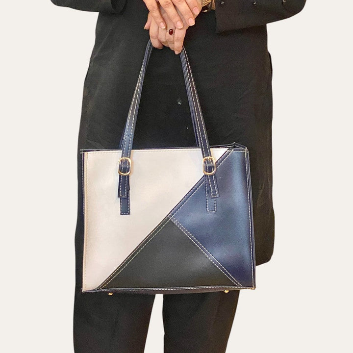 TriLuxe Colorblock Tote mahyal's.com