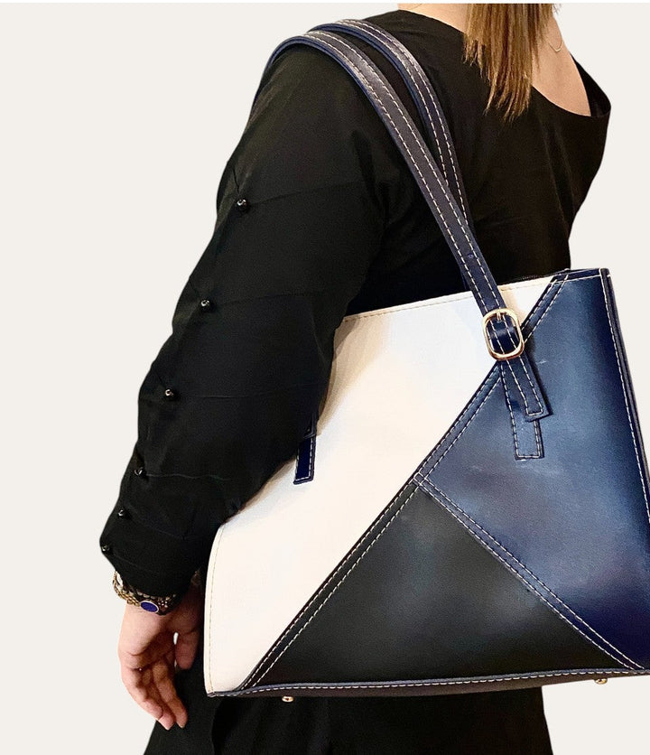 TriLuxe Colorblock Tote mahyal's.com