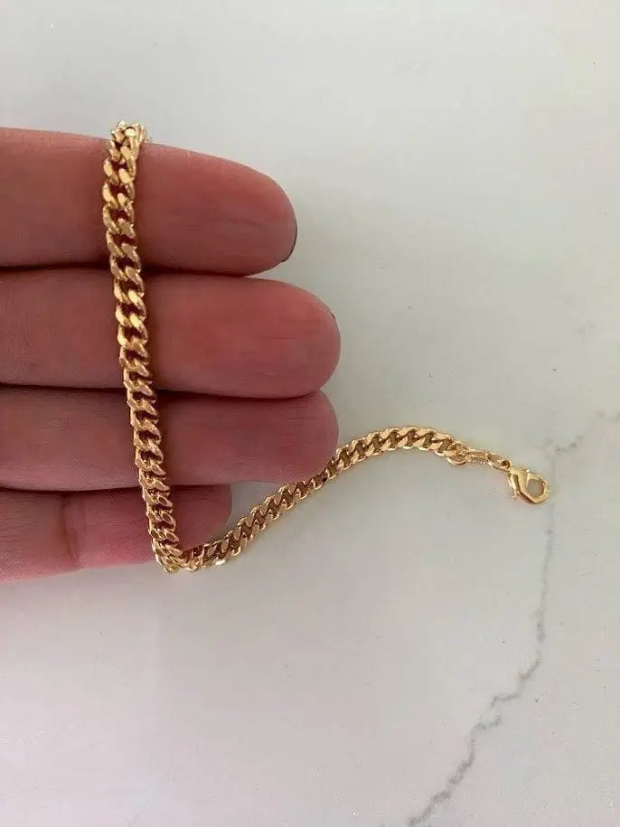 Gold Cuban link chain mahyal's