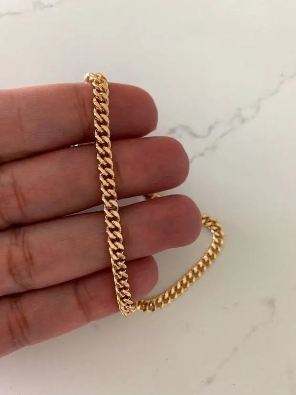 Gold Cuban link chain mahyal's